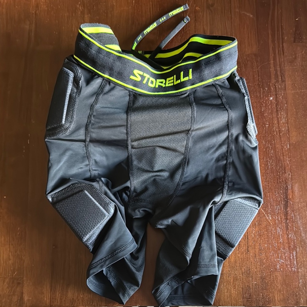 Storelli Men's Black Compression pPadded Goalkeeper Shorts